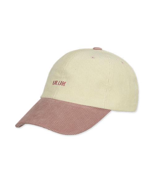 ULUK Essential Embroidered Corduroy Color Block Ball Cap_Pink
