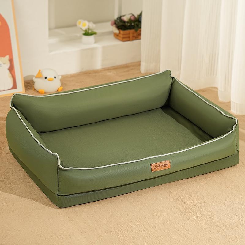 Cama para Cão de Tecido Oxford: Ninho Oval Quatro Estações para Animais de Estimação