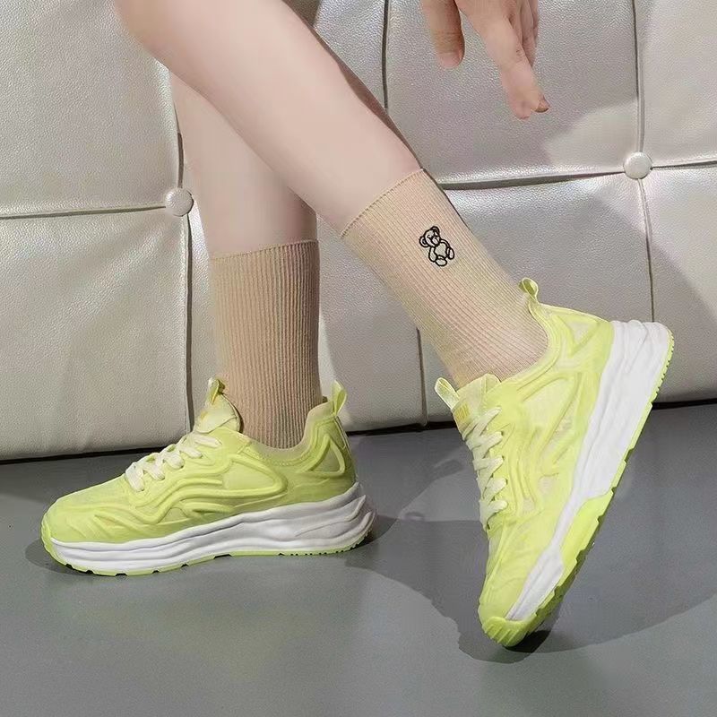 

Platform net shoes mesh women s new autumn women s shoes versatile fashion breathable sports shoes 37 флуоресцентный зеленый