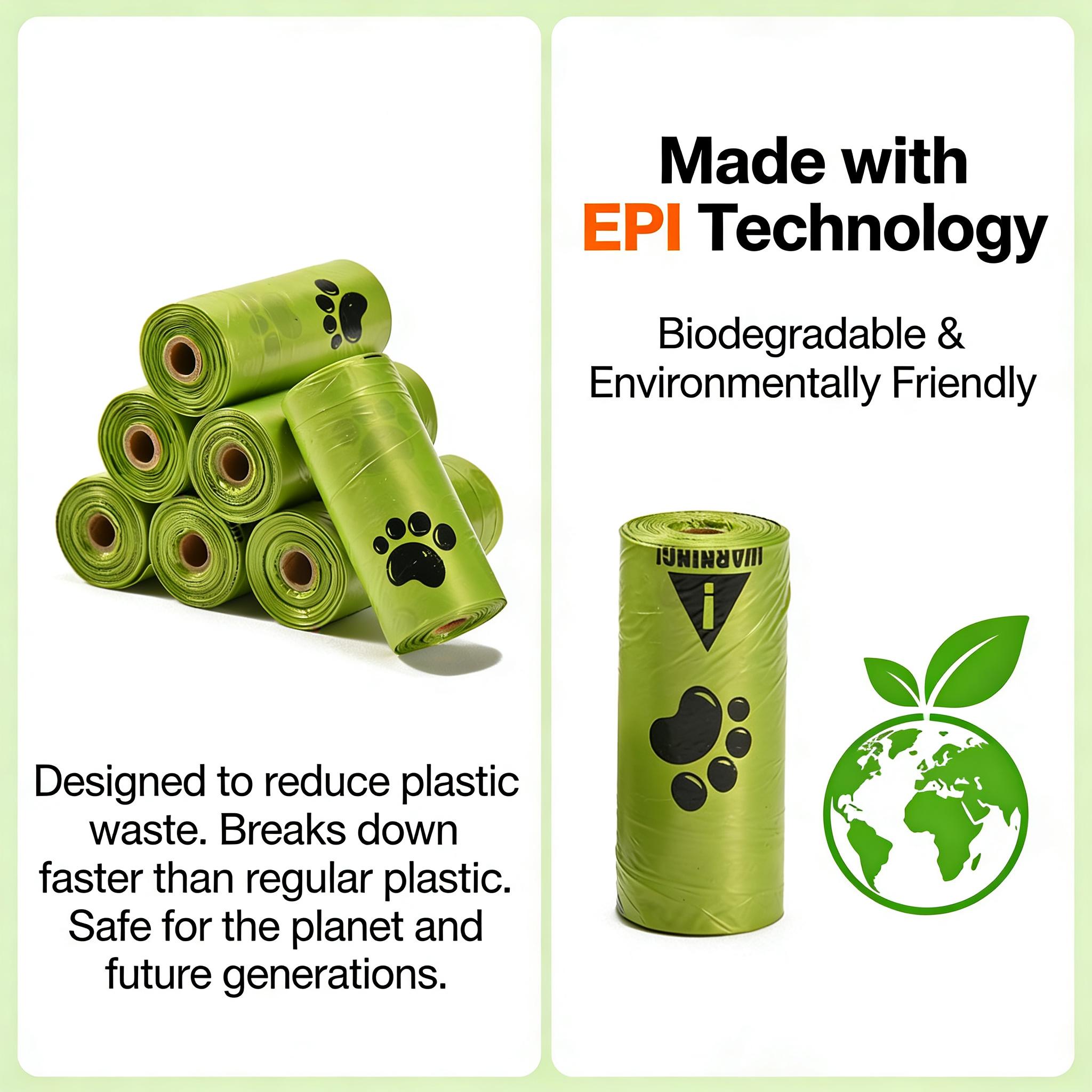 

Eco-Friendly Dog Poop Bags Leak-Proof Extra Thick EPI Material Unscented Pet Waste Bags for Dog Walking Outdoor United States