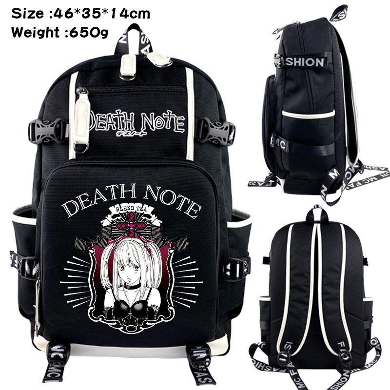 Death Note Day Man Full Color Printed Backpack Double White Edge Decorated Student Bag Computer Bag Travel Bag