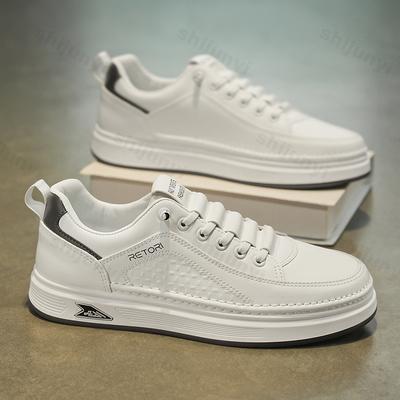 Moda 2025 Męskie Płaskie Buty Wiosna Jesień Nowe Antypoślizgowe Wytrzymałe Trampki Oddychająca Siatka Buty Codzienne Wygodne Męskie Buty Wulkanizowane