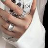 925 Sterling Silver Ring For Women Jewelry Wide Simple Open Vintage Handmade Ring Allergy For Party Birthday Gift