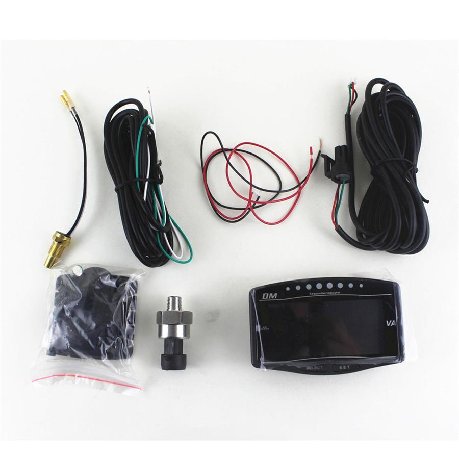 5 Function 12v/24v Truck Car Oil Pressure Gauge + Volt Voltmeter + Water Tempera