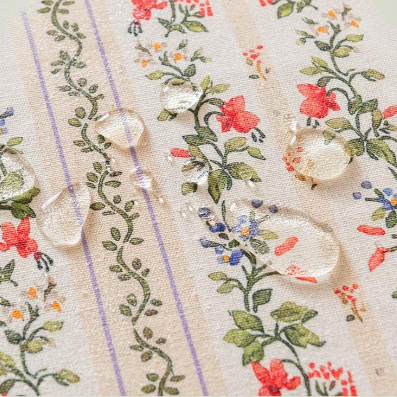 French Printed Tablecloth Waterproof Oil Resistant Wear-resistant Dining Tablecloth Floral Fringed Tablecloth Tea Table Decorate