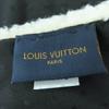 Great LOUIS VUITTON Scarf LV logo shearling mouton Ivory Sheep leather M77054 Used