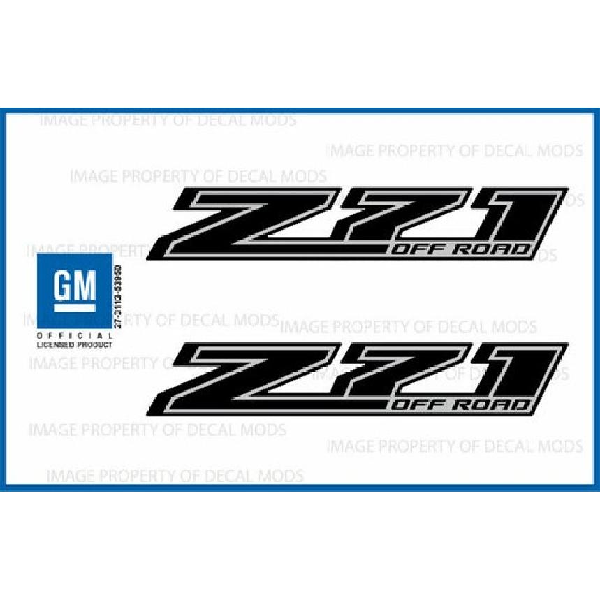 set of 2: 14-17 Z71 Off Road Decals - FBLK stickers Sierra Silverado Black FG7G1