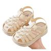 2024 Girls' Non-Slip Pearl Sandals - Soft Sole, Cute Princess Style for Outdoor & Beach