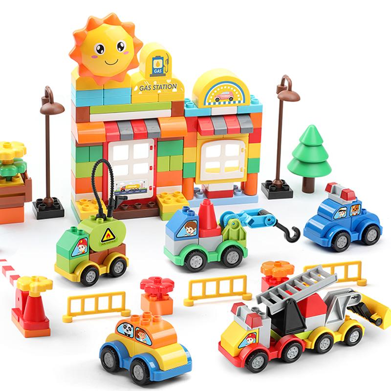 Jucării DIY Set de Blocuri de Construcție Creative cu Particule Mari Mărime Mare Colorat Clasic Cărămizi de Bază Jucării DIY Pentru Bebeluș Cadouri de Crăciun