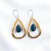 London Blue Topaz Gemstone 925 Sterling Silver Jewelry Handmade Earrings 2.27" EE-82-10