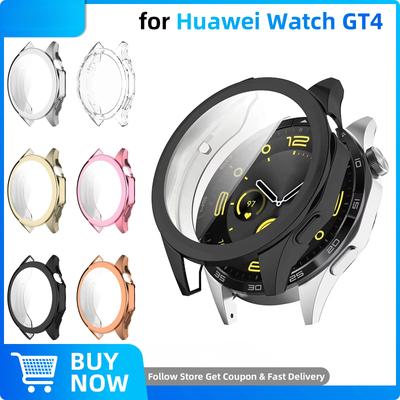 Protector Case for Huawei Watch GT4 41mm & 46mm Screen Protector Shell for Huawei Watch GT 4 Bumper Plated Cases Accessories