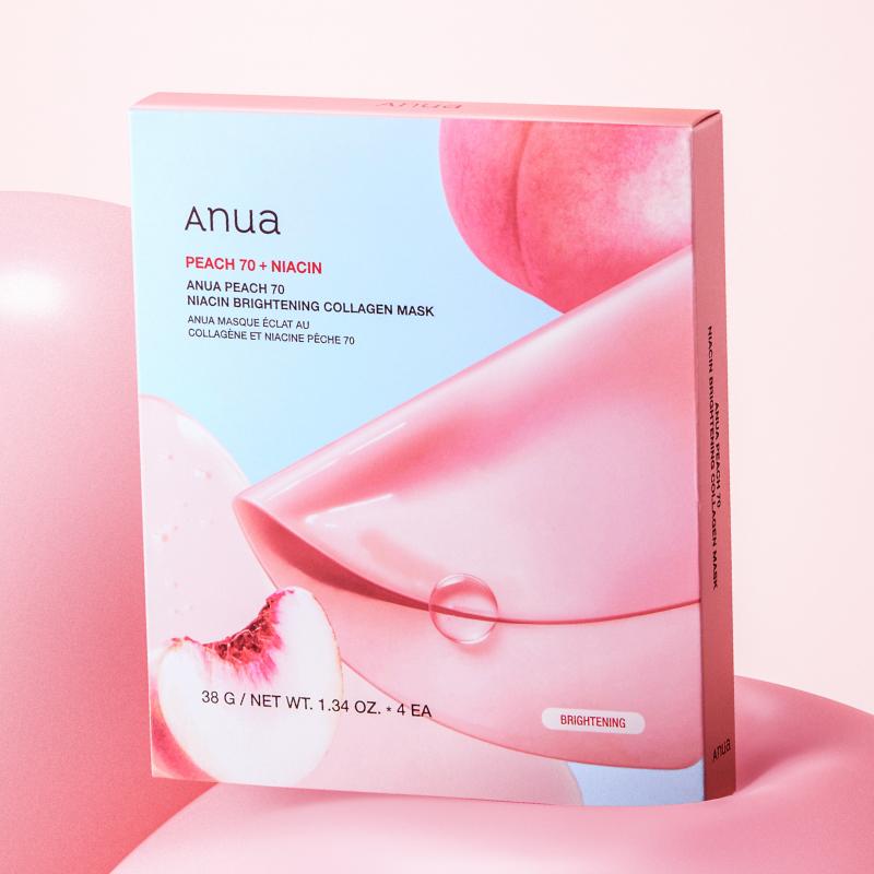 [Anua] Peach 70 Niacin Brightening Collagen Mask 38g*4EA
