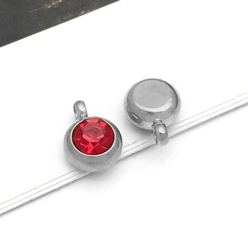 DIY alloy jewelry accessories inlaid with colored diamonds, twelve-star birthstone, birthstone, zodiac stone necklace, bracelet, small pendant.