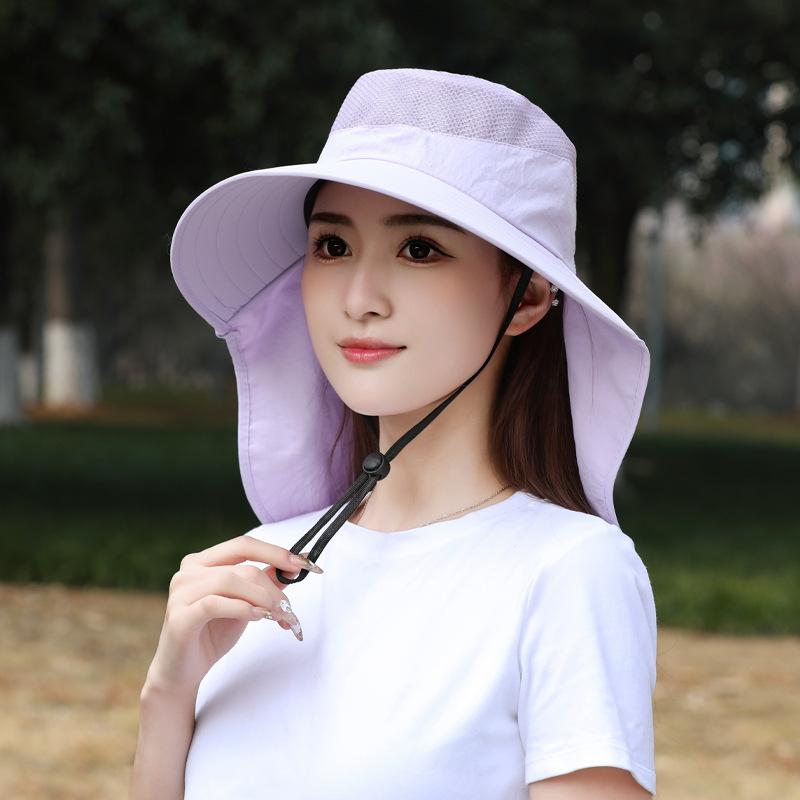 

Шляпа женская летняя солнцезащитная шляпа от солнца шляпа для велоспорта для улицы летняя прохладная шляпа шаль шляпа-ведро дышащая с большими полями шляпа для альпинизма One Size