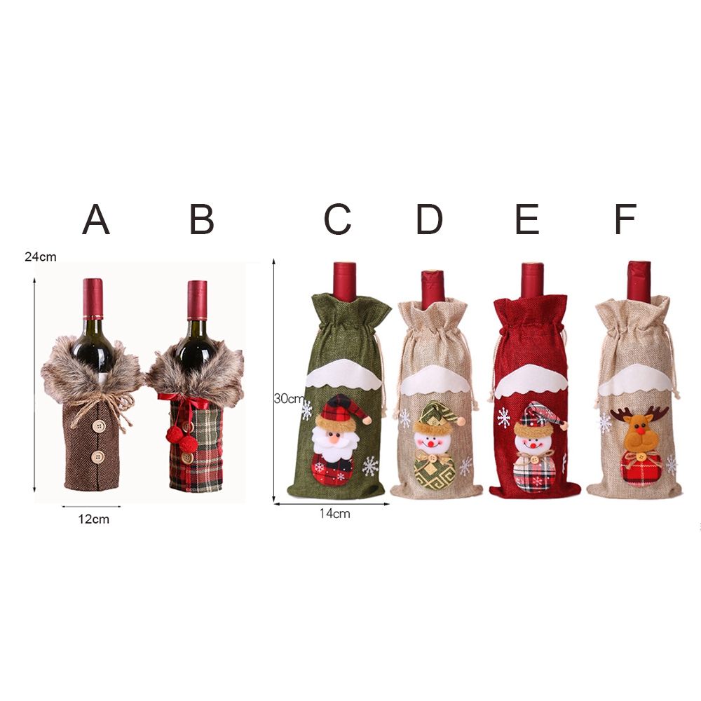Style Button Coat Style Christmas Decor Christmas Table Ornaments Home Decor Wine Bottle Cover