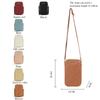 Baellerry Women's Cell Phone Bag Japanese and Korean Style Vertical Double Layer Single Shoulder Bag Fashion Zipper Crossbody Bag