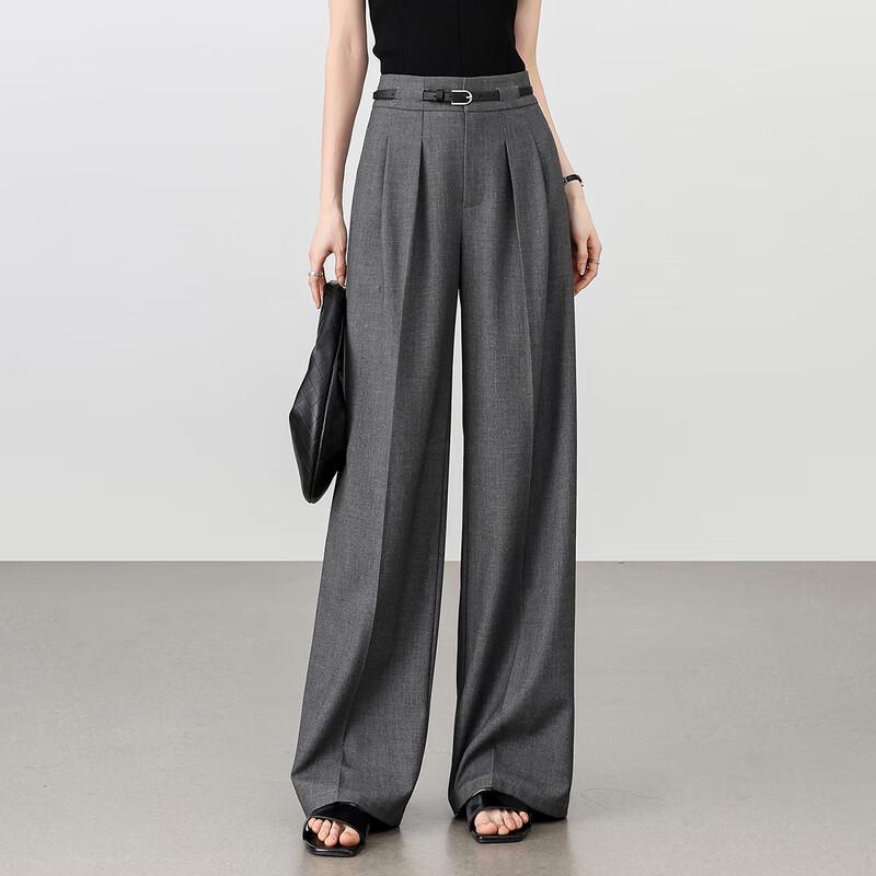 Shangdubila Women's Spring Loose Straight Wide-Leg Casual Pants