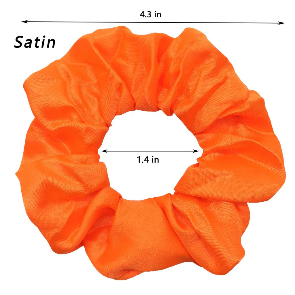25/10//6 Stück Satin Scrunchies Mädchen Elastisches Haarband Pferdeschwanzhalter Haargummis Mode Damen Accessoires Uni Scrunchy