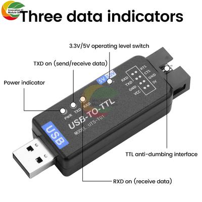 USB To TTL Converter UART Free Driver TypeC Module USB To Multi-channel Serial Port Download CH343G