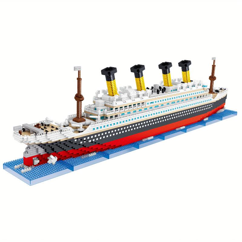 4404PCS Titanic Bausteine Kreuzfahrtschiff Mini Zusammenbauen Steine Modell Spielzeug Bausätze Desktop Dekoration Weihnachtsgeschenke für Kinder Ohne Box