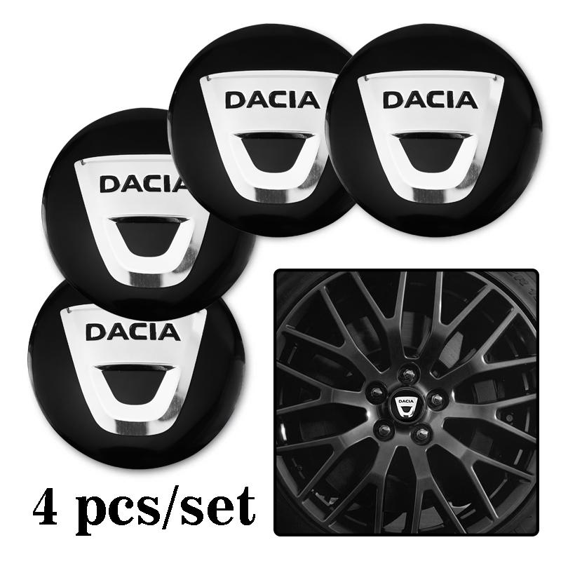 4Pcs Car Emblem Wheel Hub Center Cap Sticker Rim Badge Cover For Dacia Sandero Stepway Duster Logan Lodgy Jogger Spring Dokker чёрный