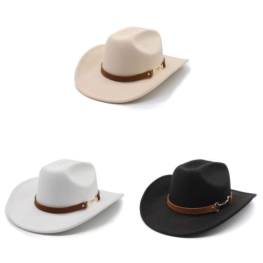 Traditional Tibetan Style Western Cowboy Hat With Wool Felt For Men And Women Summer Sun Protection