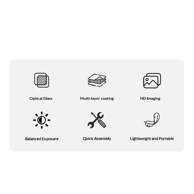NEEWER For DJI OSMO NANO Filter Set UV/CPL/Black Soft/ND Filter Kit HD Optical Glass With Screen Film For Outdoor Photography