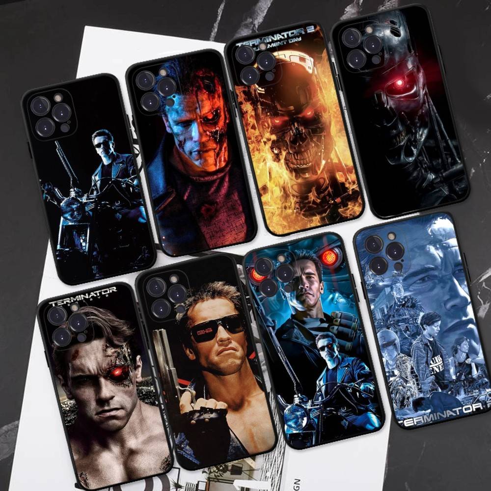 Sci Fi Movie The T-Terminator For Iphone 17 16 15 11 13 14 Pro Max Plus 12 Mini Black Shell Cover Phone Case