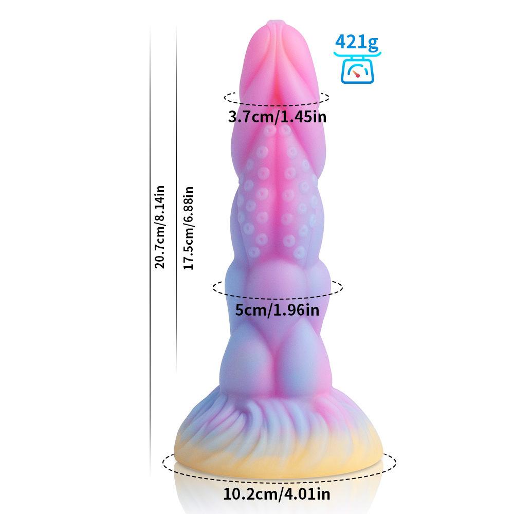 Glow-in-the-Dark Realistic Dildo for Women - Ultra-Soft Skin Feel, Body-Safe Liquid Silicone - Waterproof & Easy Clean - Discreet Shipping