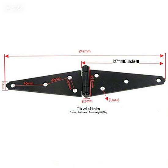 Heavy-Duty Thickened Flat Bar Long Hinge for Wood Gates and Boxes