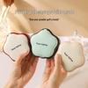 Portable Travel Makeup Powder Puff Storage Box with Mirror - Breathable & Dustproof