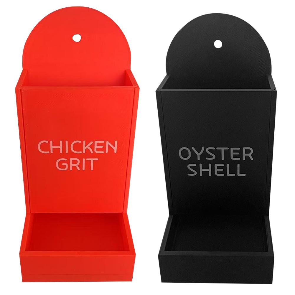 1/2pcs Chicken Oyster Shell Feeder And Grit Feeder Plastic Chicken Feeder Chicken Coop Accessories Automatic Chicken Feeder
