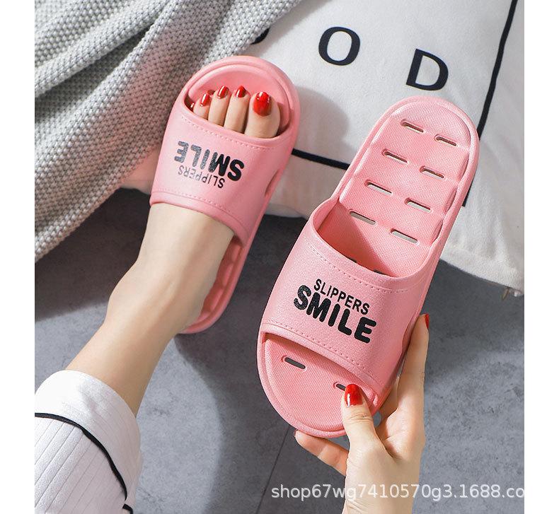 Fashion 2025 New Home Slippers Hollow Couple Indoor Household Bath Quick-drying Slippers