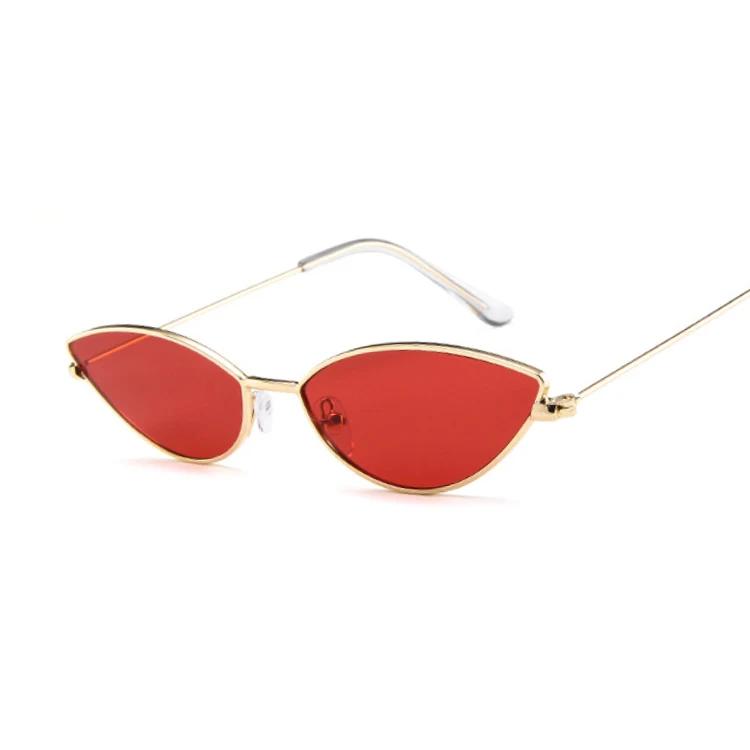 Fashion Vintage Ladies Cat Eye Sunglasses Woman Brand Designer Metal Luxury Rose Gold Mirror Sun Glasses Female UV400