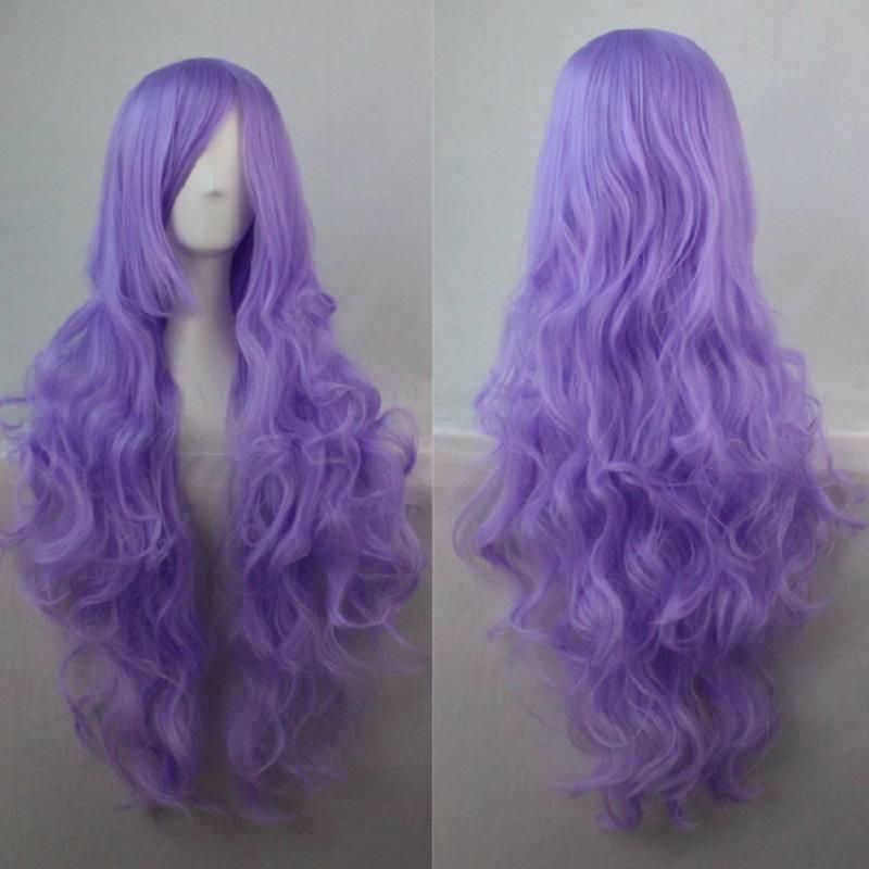 80cm Lange Wellenperücke in Lebhaften Farben Hochtemperaturfaser Ideal für Cosplay-Veranstaltungen