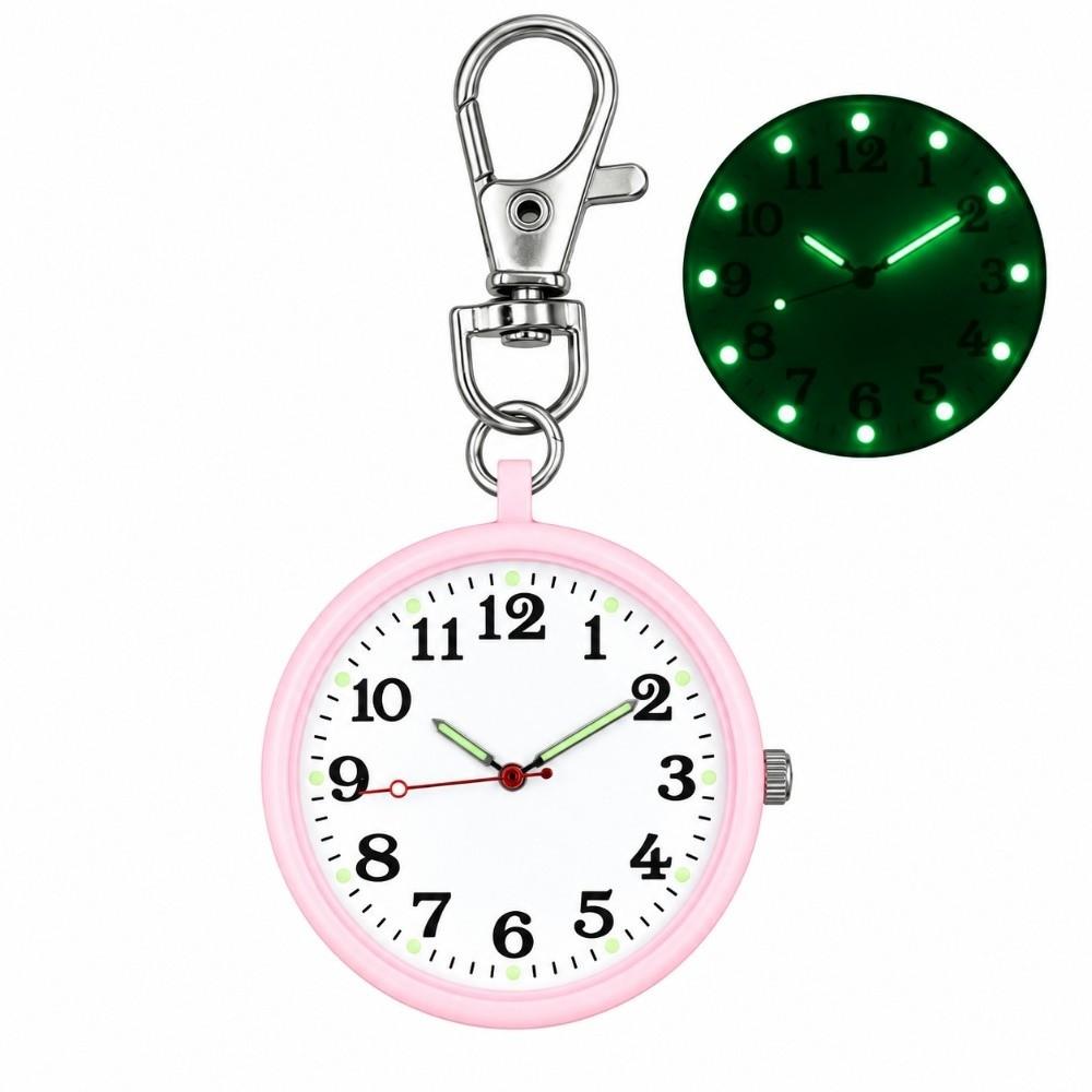 Mini Pocket Watch Round Keychain Watch Unisex Quartz Clock Elderly