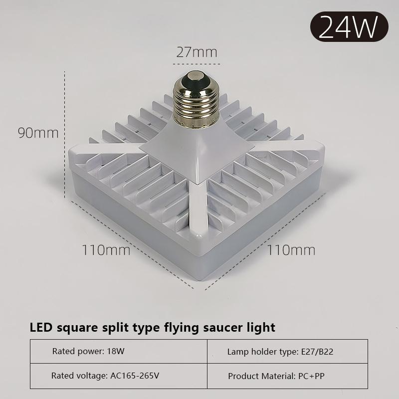 

Светодиодные лампочки E27 Основание Квадратный Потолочный светильник IP44 Водонепроницаемый Энергосберегающий свет В помещении Для гостиной Коридора Ванной комнаты Светильники A2