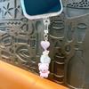 Miu-Style Animal Keychain Pendant with Fur Ball & Bow