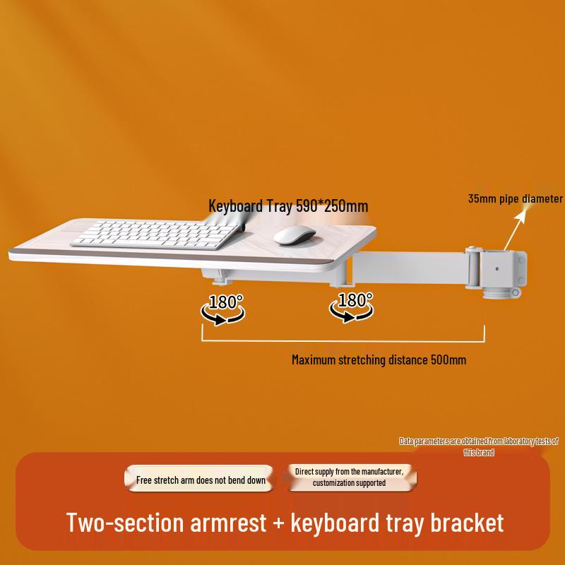 Adjustable Monitor and Keyboard Tray with Rotating Lift, Free Shipping