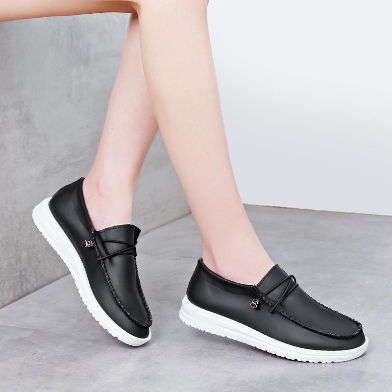 New Large-sized Cloth Shoes Women's Shoes Comfortable Single Women's Shoes Soft-soled Casual Mom Shoes