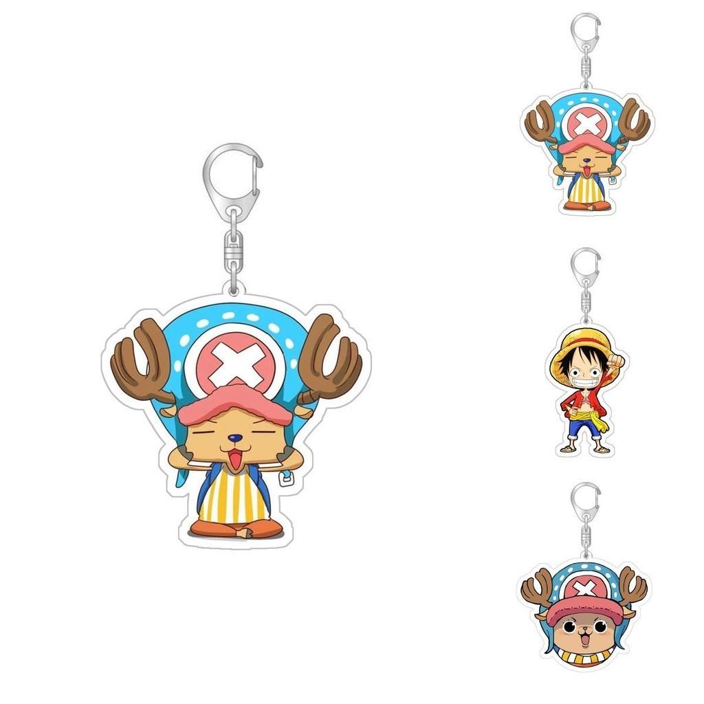 One Piece Luffy Zoro Roberto Keychain Toy Bag Pendant Double Sided Acrylic Gift For Kids