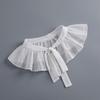 Removable Lace Doll Fake Collar Women Tie Ladies White Shawl Wrap Detachable Embroidered Lapel False Collar Clothes Accessory