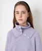 Daenkeudieo Neck Warmer Round Hacci Knit Set - Purple