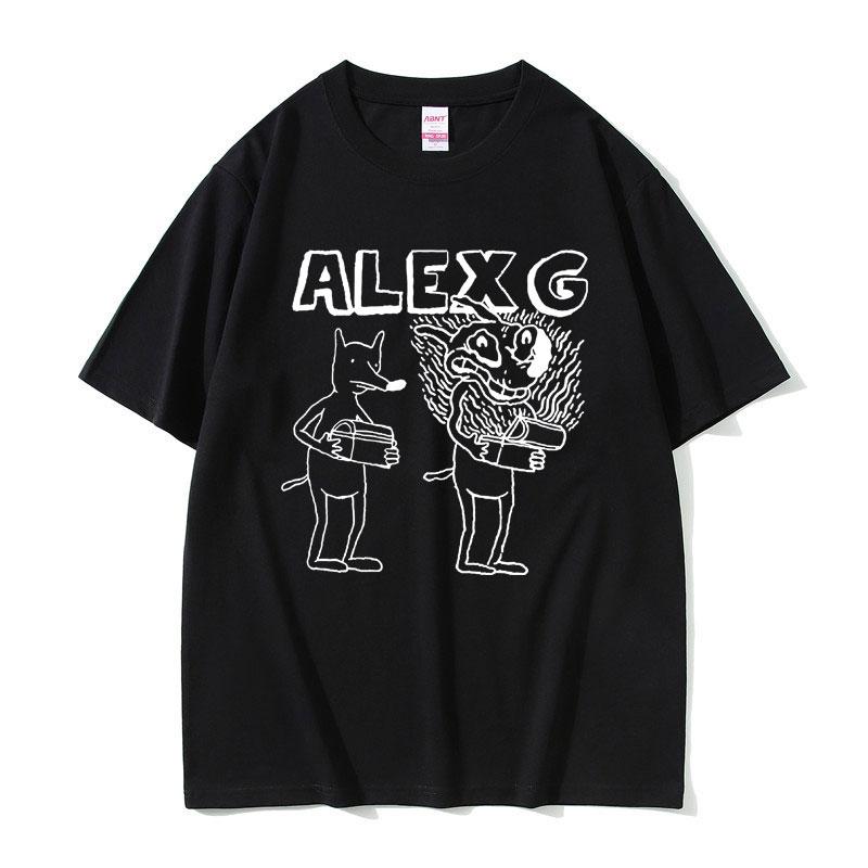 

Summer Singer Alex G Graphic Tshirt Men Women Fashion Cartoon Summer T-shirts Men s Casual 100% Pure Cotton Printed T-shirt S