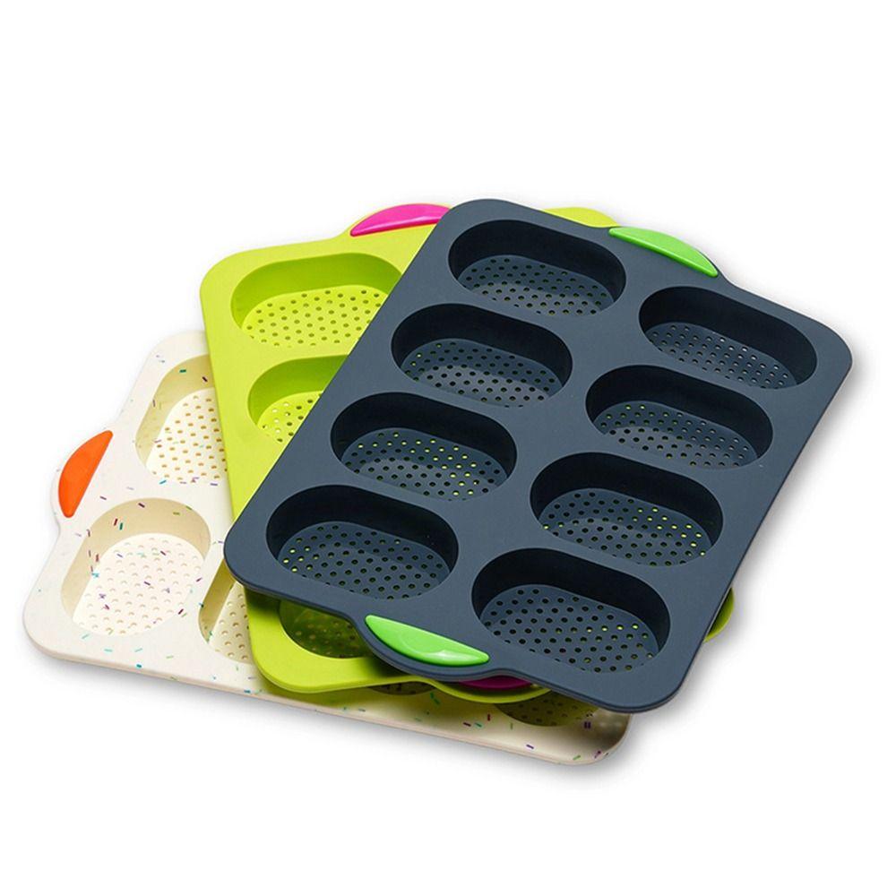 Non-Stick Silicone Cake Mold 8 Grids Silicone Baking Pan Bread Baking Form Household Baking