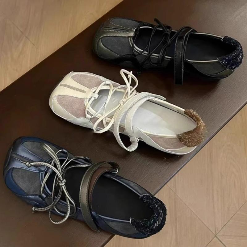 Fashion Women's Sneakers 2025 Designer Casual Sports Shoes Mary Janes Spring New Soft Ballet Flats Fashion Comfortable Women Flats