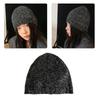 Cool Black Sequins Party Hat Breathable Skull Hat Party Bonnet Knit Hat