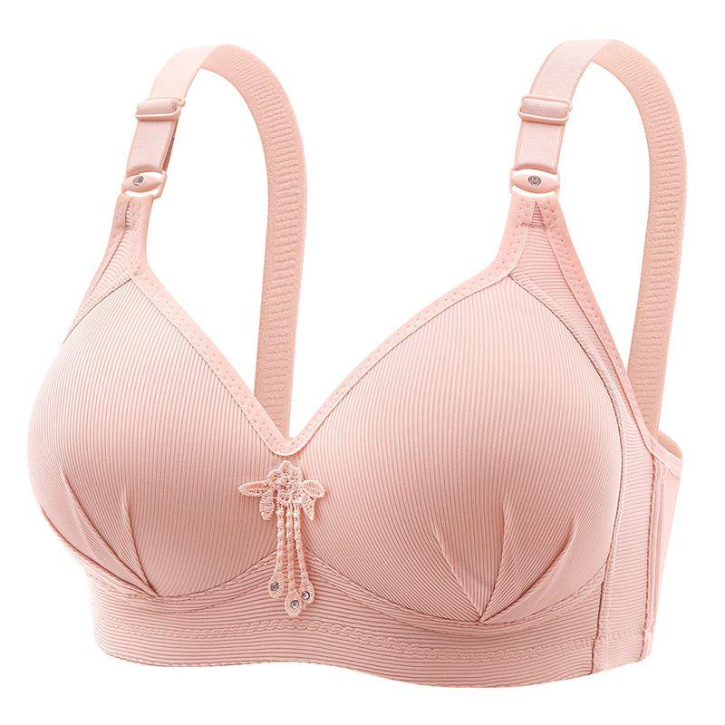 Sutien fără fir din dantelă contrastantă, sutien push up confortabil și respirabil, lenjerie și lenjerie intimă pentru femei