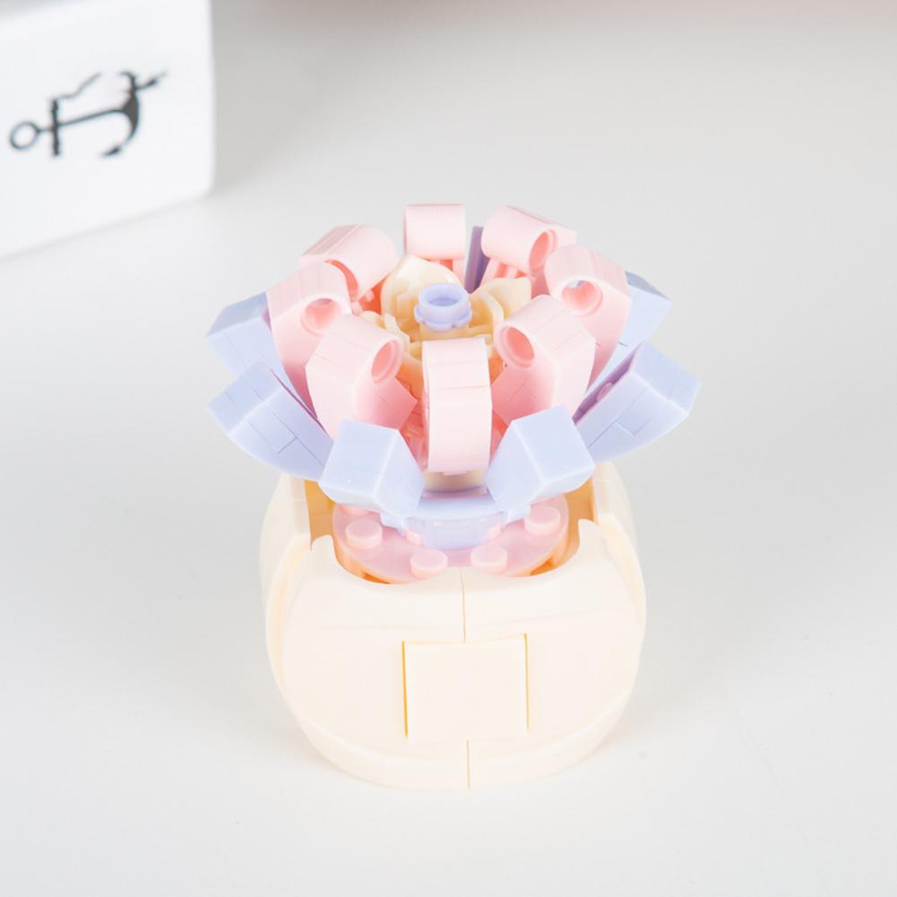 Compatible For Building Blocks Bouquet Diy Small Particles Mini Flower Potted Model Romantic Table Ornaments