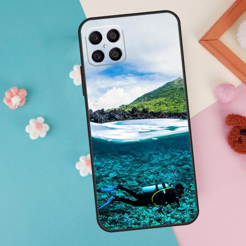 Scuba Diver Diving Case For Honor 200 Pro 50 70 90 Lite X9a X8a X8 X9 X8b X9c X9b Honor Magic 7 5 6 Pro Cover